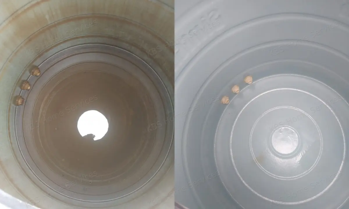 Overhead water tank before and after professional cleaning in Bengaluru by KBS Home Services (6)